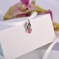 Кулон Листочок Вербочки Rose Opal 925