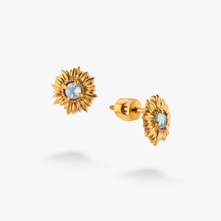 Пусети Сонях Блакитний Топаз 925 Gold