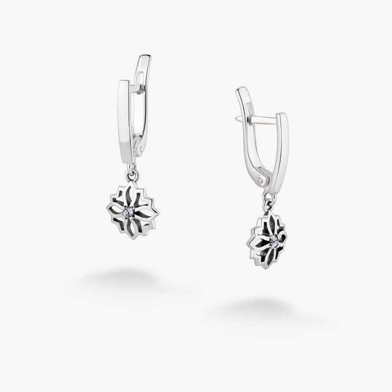 Сережки Витинанка Блакитний Топаз 925 Zirkon