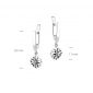 Сережки Витинанка Блакитний Топаз 925 Zirkon