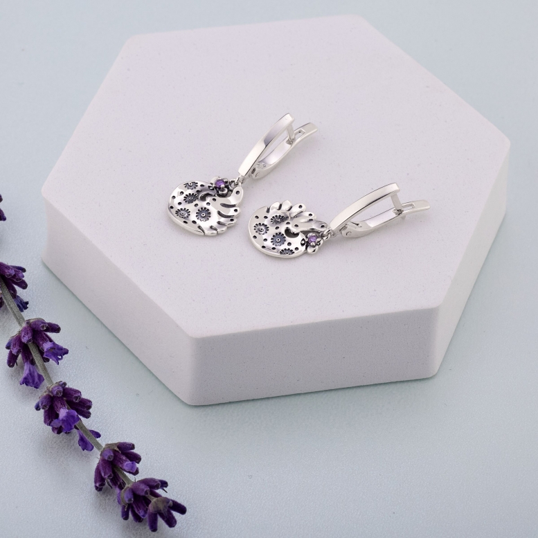 Сережки Дивоптах Amethyst 925 Zirkon