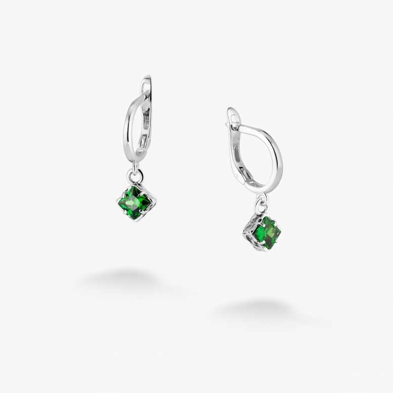 Сережки Мерехтіння Emerald 925 Zirkon