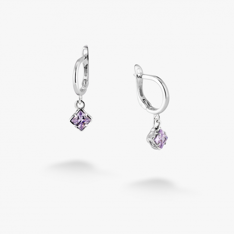 Сережки Мерехтіння Lavender 925 Zirkon