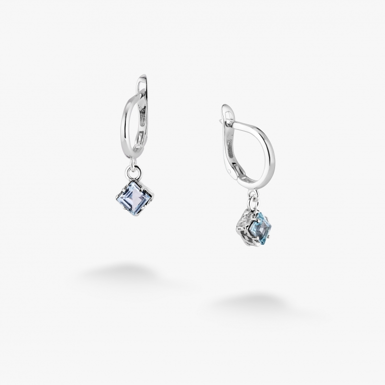 Сережки Мерехтіння Блакитний Топаз 925 Zirkon