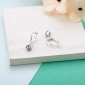 Сережки Мерехтіння Блакитний Топаз 925 Zirkon