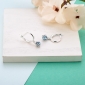 Сережки Мерехтіння Блакитний Топаз 925 Zirkon