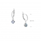 Сережки Мерехтіння Блакитний Топаз 925 Zirkon