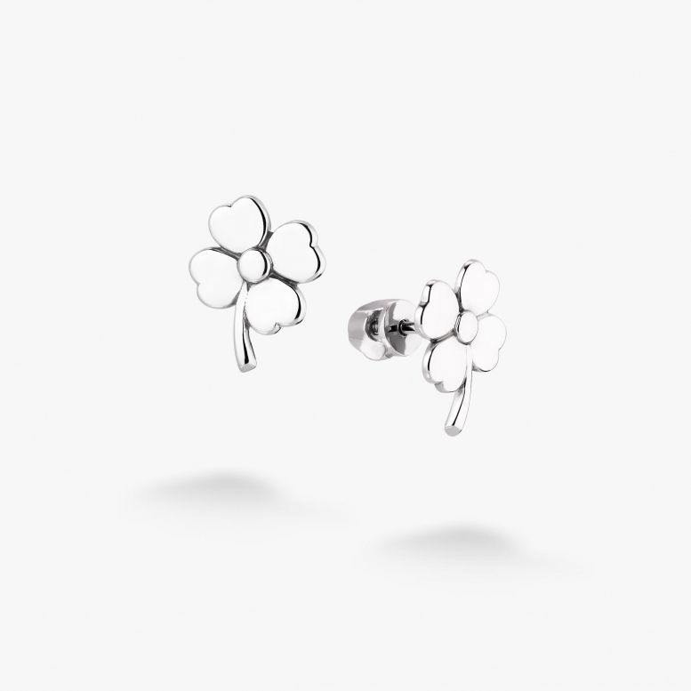 Сережки Пелюстки Конюшини 925 Rhodium (Ш)